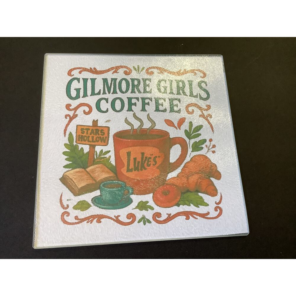 Gilmore Girls Coffee Cutting Board/Hot Trivet - Memorabilia  7.75" x 7.75"